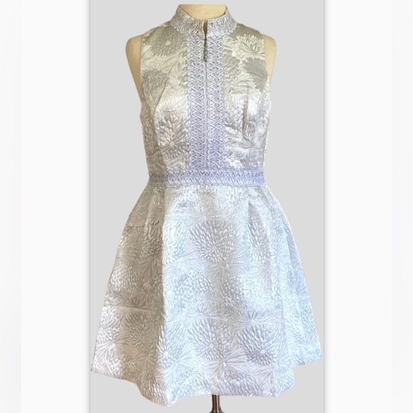 LILLY PULITZER 00 Franci Dress Seaside Grey Full Bloom Brocade NWT - Picture 2 of 16